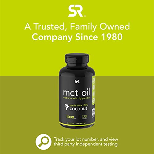 Sports Research Keto MCT Oil Capsules derived from Coconut Oil | Keto Fuel for The Brain Sports ResearchUS supplements