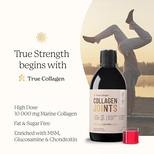 True Collagen Joint Peptides - Pack of 500ml, Berry Flavour | Dietary Supplements with Turmeric & Green Tea Extract True CollagenAu supplements