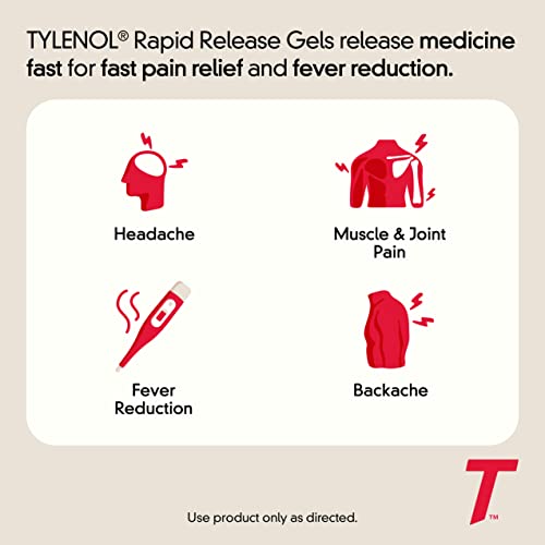 Tylenol Extra Strength Acetaminophen Rapid Release Gels for Pain & Fever, 50 Count TylenolAu supplements