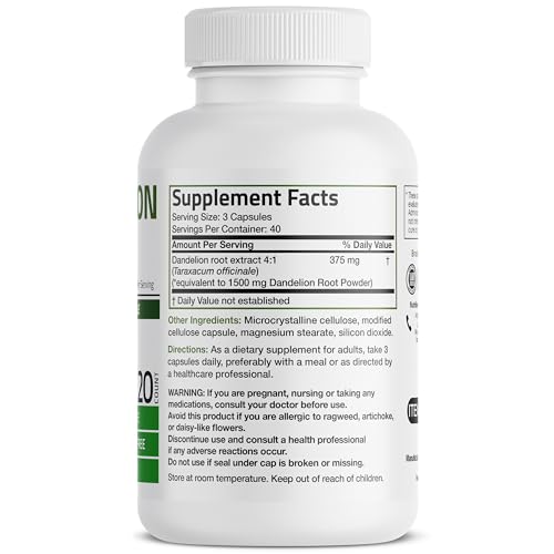 Bronson Dandelion Root High Potency Supplement, Supports Overall Good Health & Well BronsonAu supplements