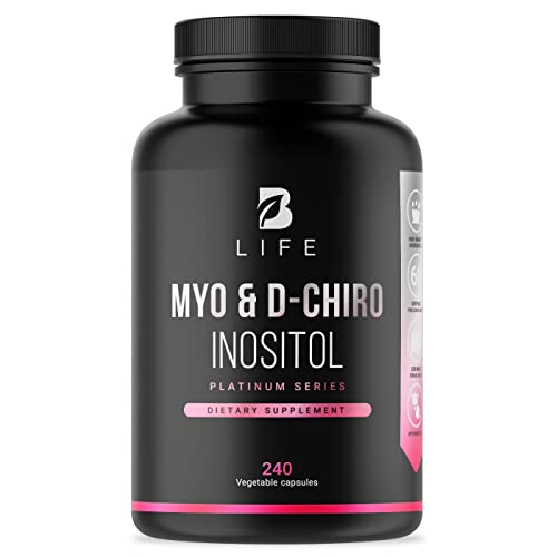 Myo-Inositol & D-Chiro Inositol by B Life - 240 Capsules | Made in USA | 40:1 Ratio B Life CompanyUS supplements