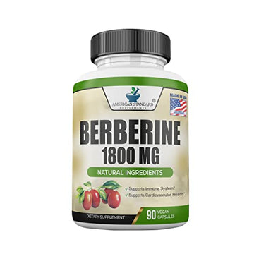 Berberine 1800mg Per Serving, Berberine Supplement, Berberine HCL, Berberine Pills American Standard SupplementsUS supplements