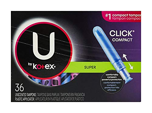 U by Kotex Click Compact Tampons, Super Absorbency, Unscented, 36 Count U by KotexAu supplements