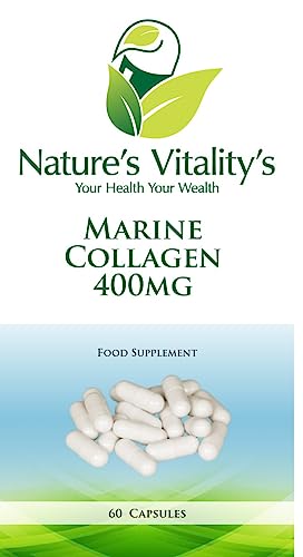 Nature's Vitality's Marine Collagen Capsules 400mg 180 Capsules 6 Months Supply Suitable Nature's Vitality'sAu supplements