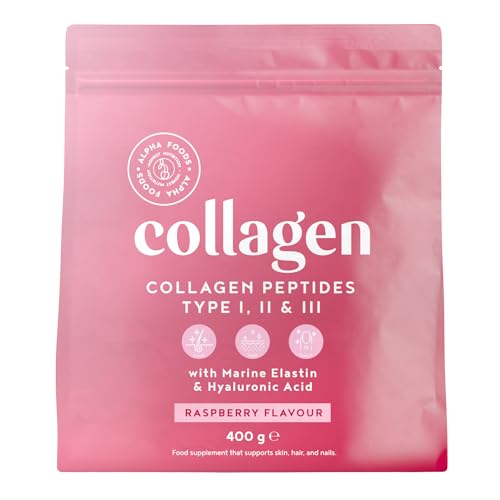 Collagen Powder with Hyaluronic Acid 400g - Premium Bovine Collagen Type I, II, III Alpha FoodsUS supplements