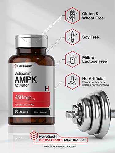 AMPK Metabolic Activator 450 mg | 60 Capsules | Non-GMO, Gluten Free | Jiaogulan Gynostemma HorbäachUS supplements