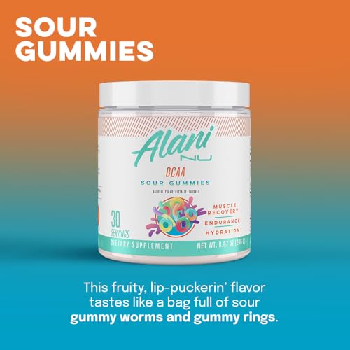 Alani Nu Rainbow Candy Pre Workout and BCAA Sour Gummies Post Workout Powder Alani NuAu supplements