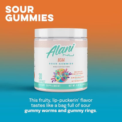 Alani Nu Rainbow Candy Pre Workout and BCAA Sour Gummies Post Workout Powder Alani NuUS supplements