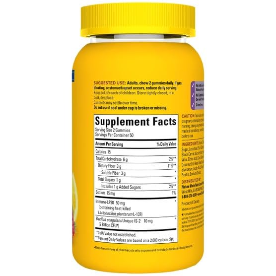 Nature Made Triple Action Biotic Gummy, 100 Gummies, Combined Prebiotic, Probiotic and PostBiotic, 50 Day Supply Nature MadeAu supplements
