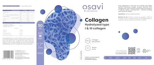 Osavi Collagen Peptides - Hydrolyzed Type 1 & 3-600g OSAVIUS supplements