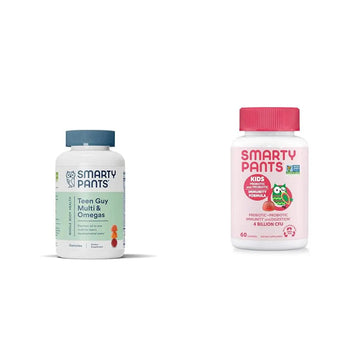 SmartyPants Teen Guy Multivitamin Gummies: Omega 3 Fish Oil (EPA/DHA) & Kids Probiotic Immunity Gummies: Prebiotics & Probiotics for Digestive Health and Immune Support Supplement SmartyPantsAu supplements