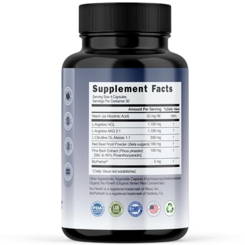 Evolve Nutraceuticals Nitric Oxide Booster 5X Strength, 120ct, Stamina & Endurance Evolve NutraceuticalsUS supplements