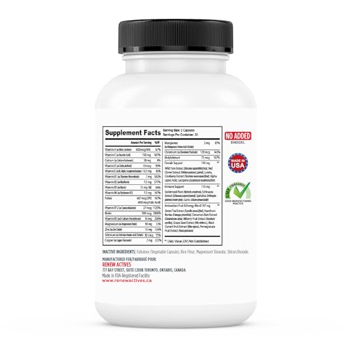 Renew Actives Women's Multi-Vitamin & Antioxidant: Daily Health Supplement for Woman Renew ActivesUS supplements