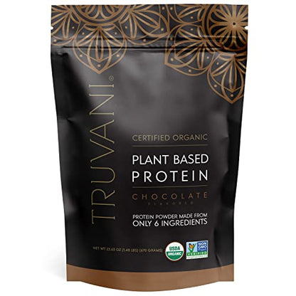 Truvani Organic Vegan Protein Powder Chocolate - 20g of Plant Based Protein, Organic TruvaniUS supplements