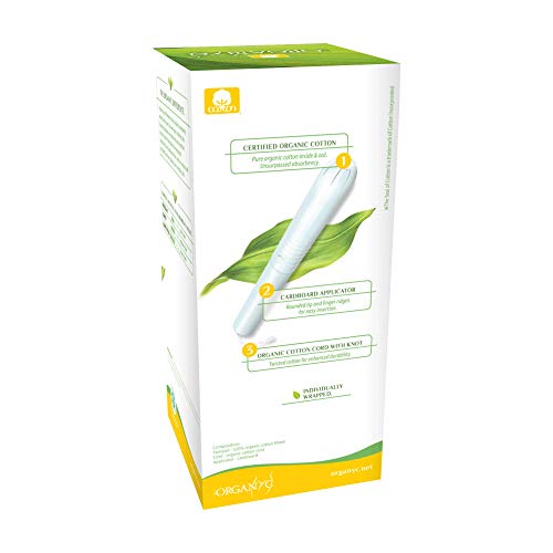 ORGANYC Hypoallergenic 100% Organic Cotton Internal Tampons with Applicator, REGULAR, 16-count OrganycAu supplements