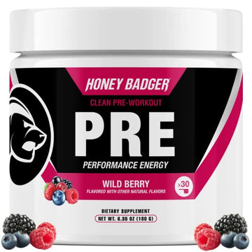 Honey Badger Pre Workout Powder, Keto Vegan Preworkout for Men & Women with Vitamin C Honey BadgerAu supplements