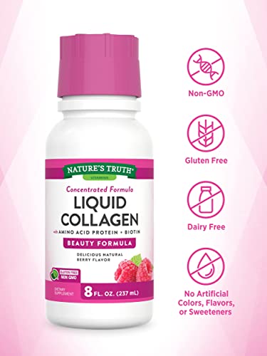 Nature's Truth Liquid Collagen | 8 oz | Non-GMO, Gluten Free Supplement | Natural Berry Nature's TruthAu supplements