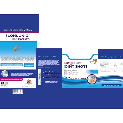 Swedish Nutra Collagen 10000 Joint Shots | High Strength Type 1, 2 & 3 Collagen for Body, Joints & Ligaments Swedish NutraAu supplements