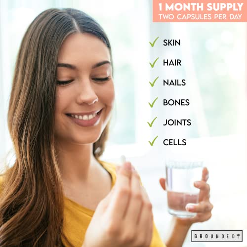 Hydrolysed Marine Collagen 700mg with Hyaluronic Acid, Vitamin C, Vitamin E, Copper & Biotin G R O U N D E D COFFEE SCRUBAu supplements