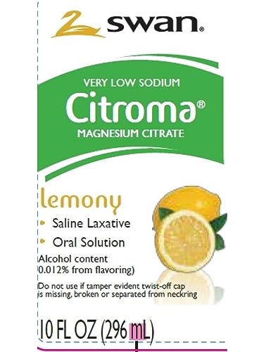 Swan Lemon Magnesium Citrate Oral Solution (10 oz), Natural Lemon Flavor, Gentle Deal DaveUS supplements