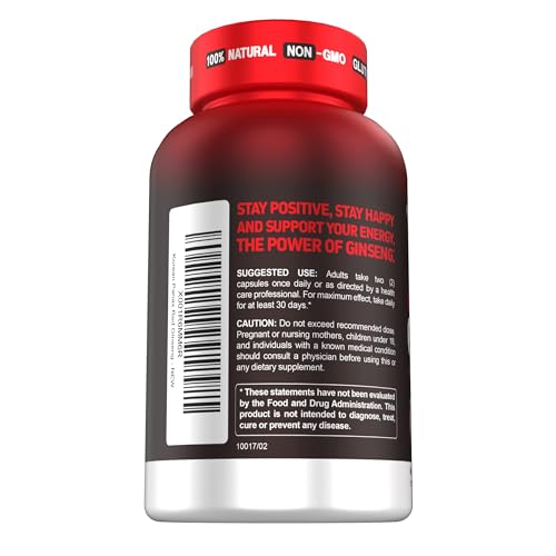 Herbtonics Korean Red Panax Ginseng 1500mg - Energy Supplement for Peak Performance, Focus & Vitality - High Potency Ginseng Root Extract - 120 Vegan Capsules HerbtonicsAu supplements
