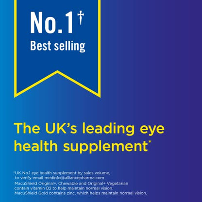 MacuShield Original Plus Capsules - 90 Day Pack, Eye Health Food Supplement containing MacushieldUS supplements