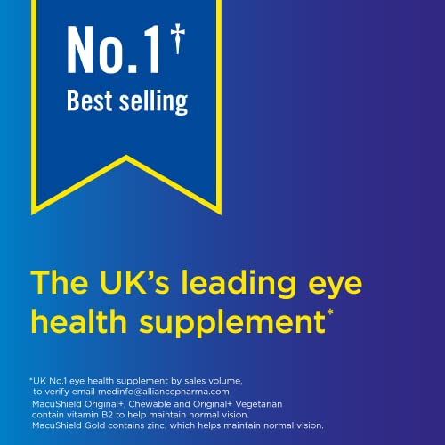 MacuShield Original Plus Capsules - 90 Day Pack, Eye Health Food Supplement containing MacushieldUS supplements
