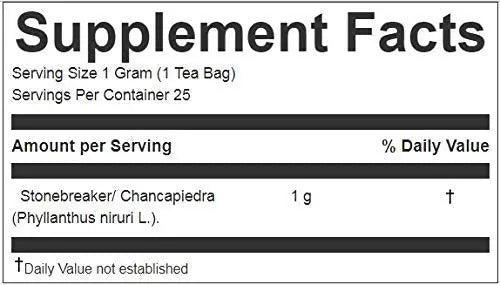 Stone Breaker Chanca Piedra Herbal Tea - 100% Naural from Peru (2x 25 Tea Bags Pack) Natural Kidney Cleanse & Gallbladder Stones Support– Detoxify Urinary Tract, Flush Impurities, Clear Urinary System AOSGYAAu supplements