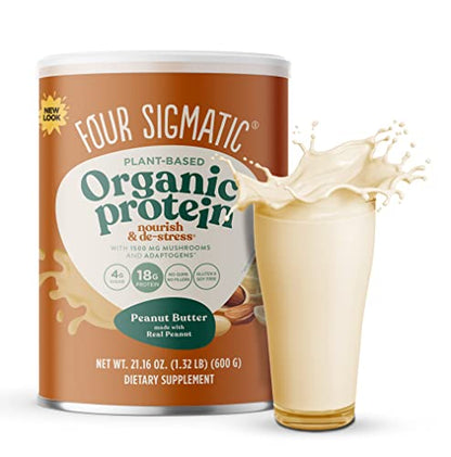 Four Sigmatic Organic Plant-Based Protein Powder Peanut Butter Protein with Lion’s Mane Four SigmaticUS supplements