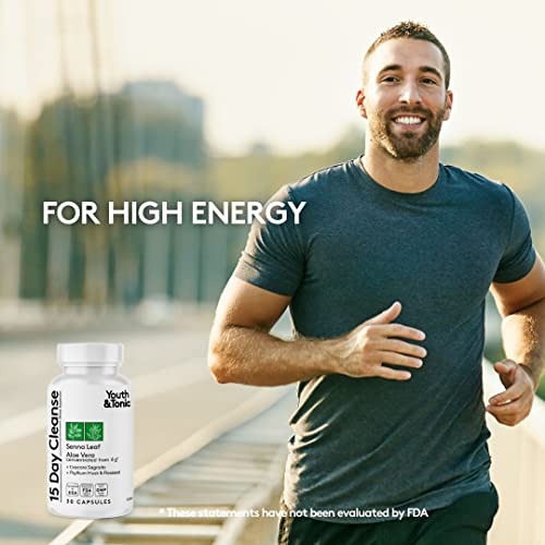 Youth & Tonic 15 Day Colon Cleanser & Detox for Waste Loss to Feel Lighter Youth & TonicUS supplements