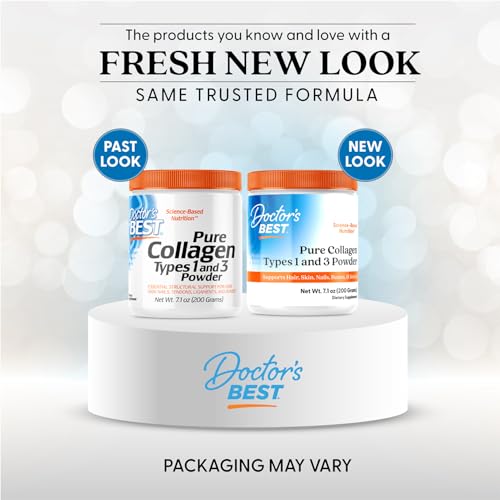 Doctor's Best Pure Collagen Types 1 & 3, Promotes Healthy Skin Hair & Nails – Bone & Joint Support, 7.1 Ounce (Pack of 1) Doctor's BESTAu supplements