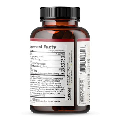 Snap Supplements Blood Sugar Blend - Support Healthy Blood Sugar, 60 Capsules Snap SupplementsUS supplements