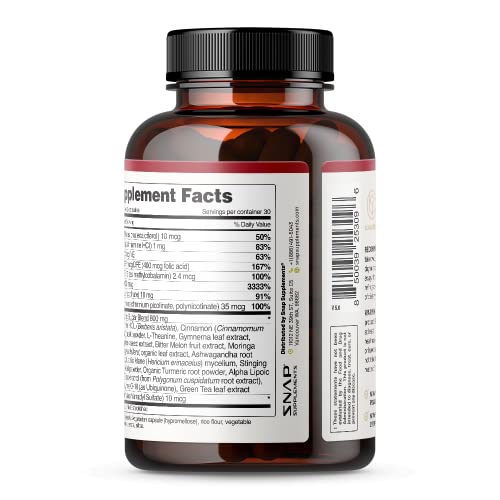 Snap Supplements Blood Sugar Blend - Support Healthy Blood Sugar, 60 Capsules Snap SupplementsUS supplements