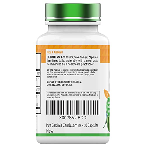 tnvitamins Garcinia Cambogia Extract Capsules (1000 MG x 60 Pills) with HCA & Chromium tnvitaminsAu supplements