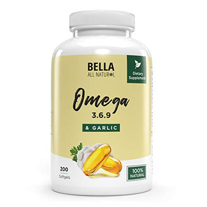Bella All Natural Omega 3 6 9 with Garlic Oil - 200 Softgels Bella All NaturalUS supplements