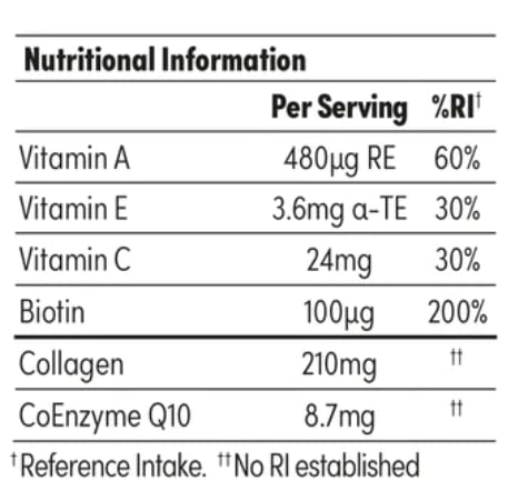 Collagen Peptides CoQ10 Vitamin Gummies. Vitamins A C Supplement, Biotin. Supports Collegen SOLVAu supplements