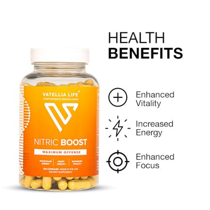 Vatellia Life Nitric Boost - Nitric Oxide for Blood Pressure Support, Natural Circulation Vatellia LifeUS supplements