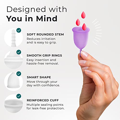 CareCup Menstrual Cups - Set of 2 Reusable Period Cups - Premium Design with Soft, Flexible CarecupAu supplements