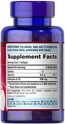 Puritan's Pride Q-Sorb CoQ10 200mg Supports Heart Health,120 Softgels Puritan's PrideUS supplements