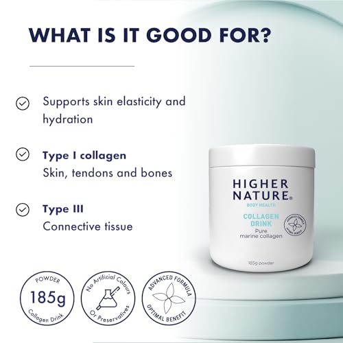 Higher Nature - Collagen Drink - Increases Skin Elasticity & Hydration - Collagen Powder HIGHER NATUREAu supplements