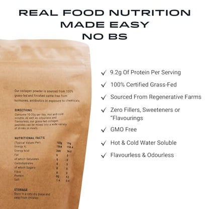 APE Nutrition Collagen Powder Peptides - Type 1 & 3 Bovine Collagen Protein, 100% Grass-Fed & Finished, Ancestral Supplement UK A | P | EUS supplements