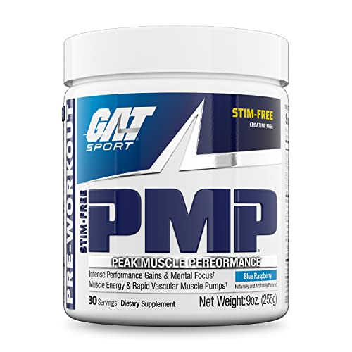 GAT SPORT PMP (Peak Muscle Performance), Pre-Workout, 30 Servings (Blue Raspberry GAT SPORTAu supplements