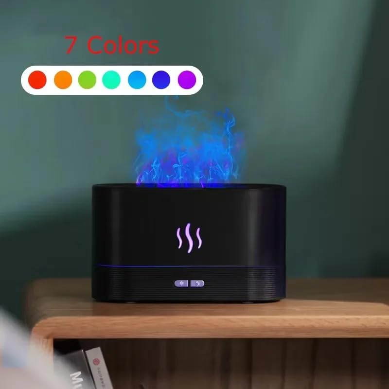 Flame Aroma Diffuser Humidifier 180ml, Oil Essential 2 Modes Brightness Aroma Humidifier GenericAu supplements
