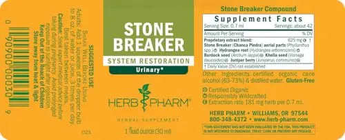 Herb Pharm Stone Breaker (Chanca Piedra) Compound Liquid for Urinary System Support - 1 Fl Oz Herb PharmAu supplements