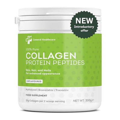100% Pure Collagen Powder Protein Peptides - General Healthcare 300g Supplement General HealthcareUS supplements