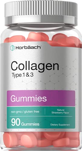 Hydrolyzed Collagen Gummies | 90 Count | Strawberry Flavored Gummy Supplement HorbäachUS supplements