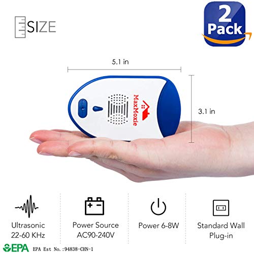MaxMoxie Ultrasonic Pest Repeller, Humane Mice Control Electronic Insect MaxMoxieAu supplements