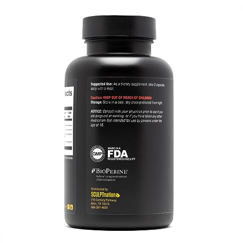 Sculpt Nation Powerful Turmeric Supplement - Turmeric Curcumin with Black Sculpt NationUS supplements