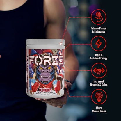 Forze Pre Workout Powder, Beta Alanine, L-Taurine & Dual-Source Caffeine for Sustained ForzeUS supplements